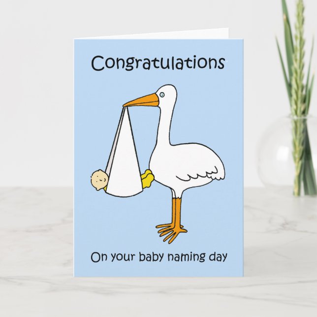 Baby Naming Day Congratulations for Boy. Card (Front)
