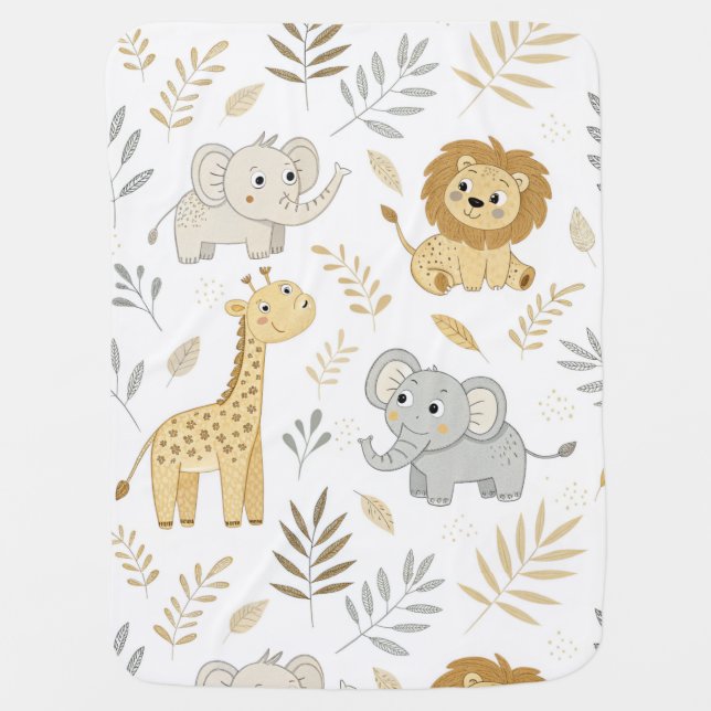 Baby Neutral Animal Blanket (Front)