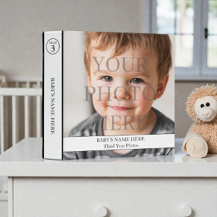 Baby Neutral Yearly Photo Album 3 Ring Binder