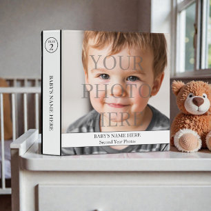 Baby Neutral Yearly Photo Album 3 Ring Binder