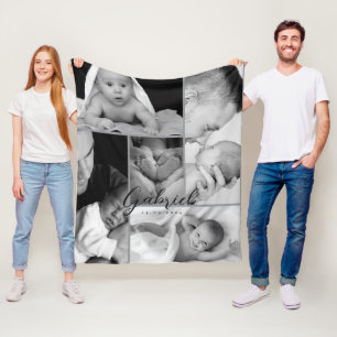 Baby New Parents  Photo Blanket Collage
