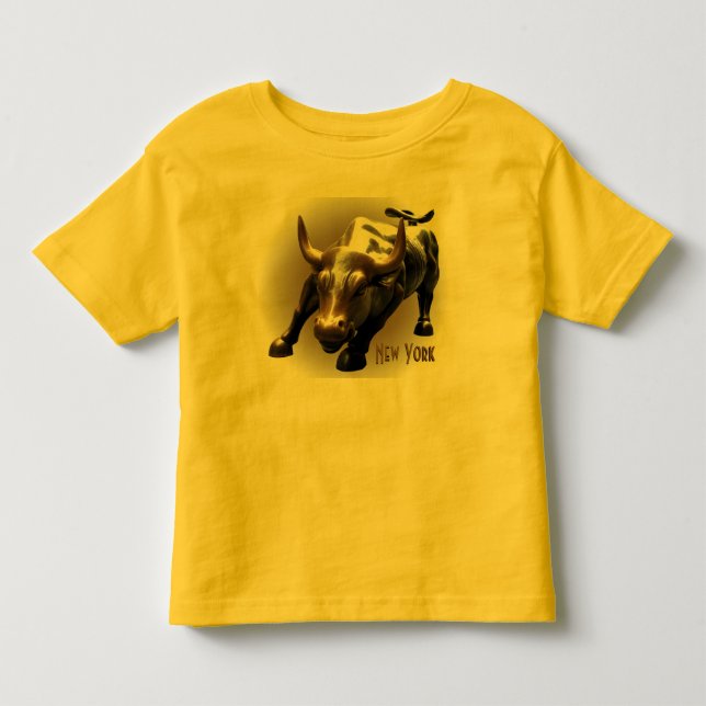 Baby New York Shirt Bull Statue Souvenir Shirt (Front)