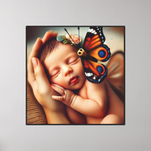 Baby Newborn Butterfly -  Canvas Print