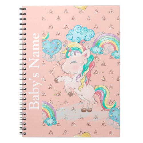 Baby Newborn Photo Album Unicorn Notebook