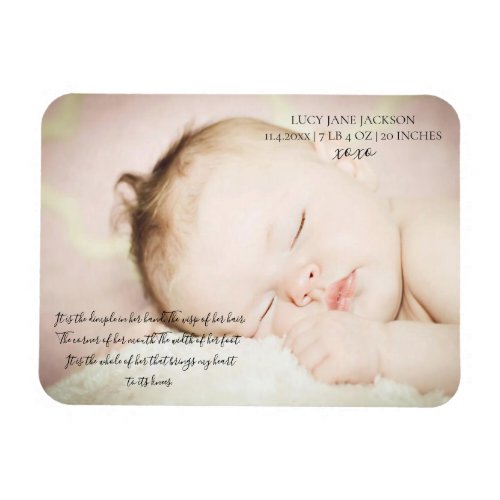 Baby Newborn Photo Keepsake Magnet