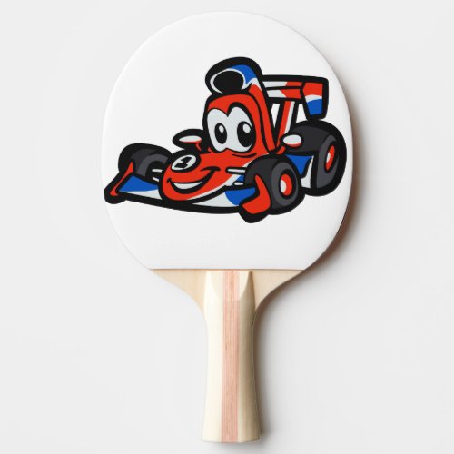 Baby Nice car cartoon  _ Choose background color Ping Pong Paddle