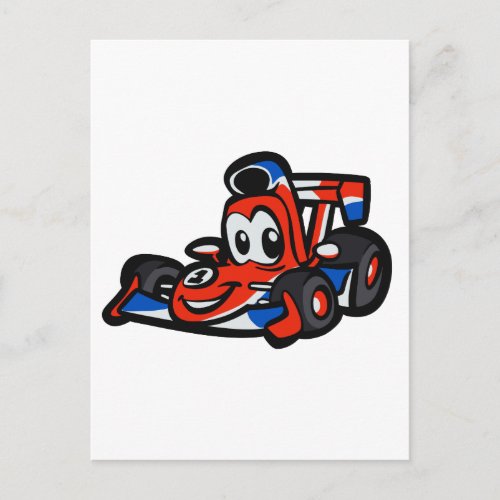 Baby Nice car cartoon  _ Choose background color Postcard