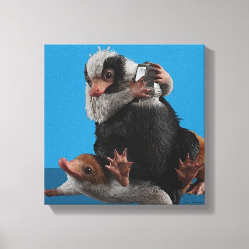Baby Nifflers Find A Prize Canvas Print