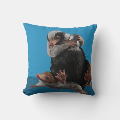 Baby Nifflers Find A Prize Throw Pillow