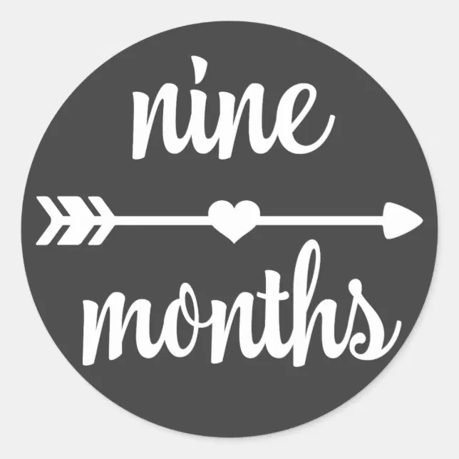Baby Nine Months Milestone Stickers | Zazzle