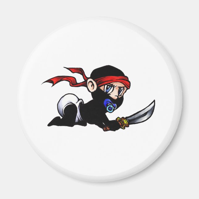 Baby Ninja Infant Ninjutsu Magnet (Front)