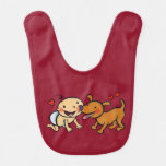 Baby Nose Kisses from the Dog Baby Bib