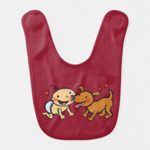 Baby Nose Kisses from the Dog Bib