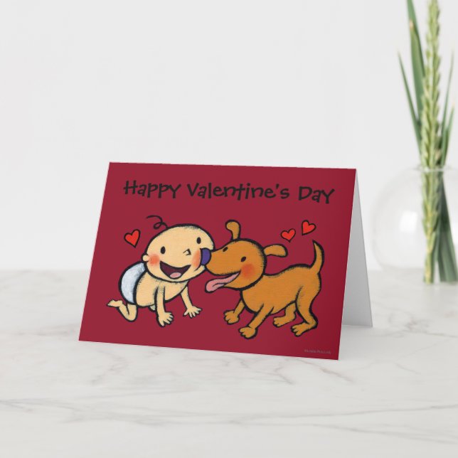 Baby Nose Kisses from the Dog Holiday Card (Front)