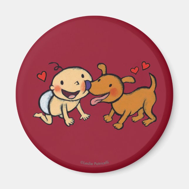 Baby Nose Kisses from the Dog Magnet (Front)