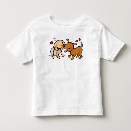Baby Nose Kisses from the Dog Toddler T_shirt