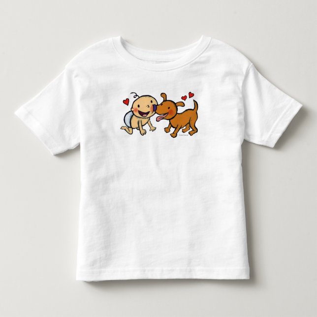 Baby Nose Kisses from the Dog Toddler T-shirt (Front)