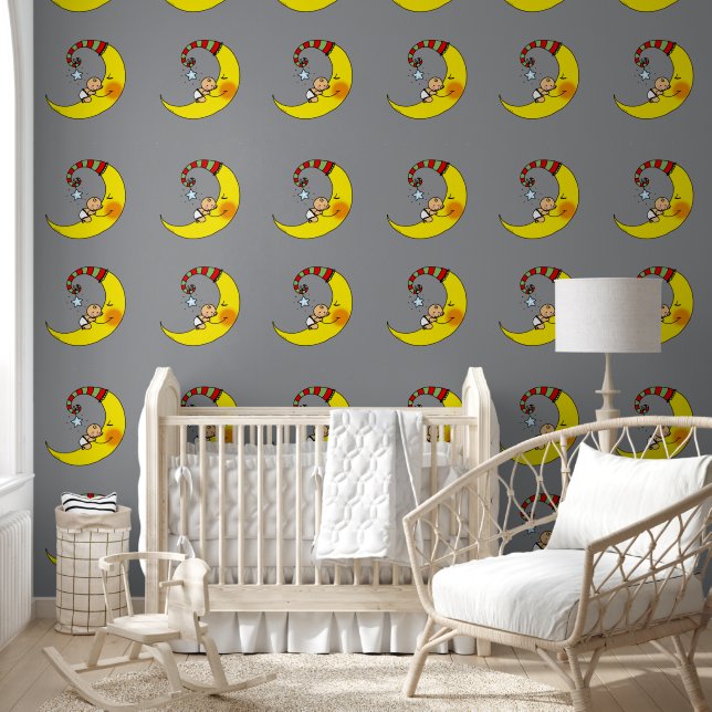baby nursery good night moon wallpaper  (Kids)