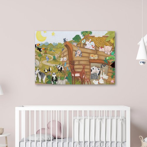 Baby Nursery Noahs Ark Poster Artwork Mural