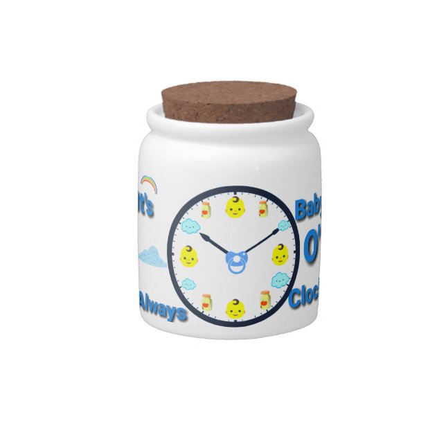 Baby O' Clock Candy Jar (Front)