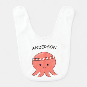 Baby octopus kawai baby bib