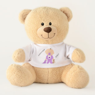 "BABY OF MINE" soft teddy bear with baby's name.