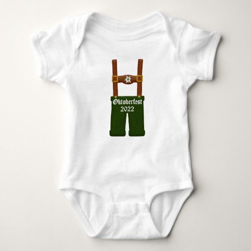 Baby Oktoberfest German Lederhosen Baby Bodysuit