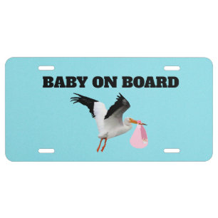 Baby on Board Aluminum License Plate