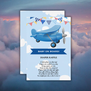 Baby on Board! Aviation Airplane Baby Shower Enclosure Card
