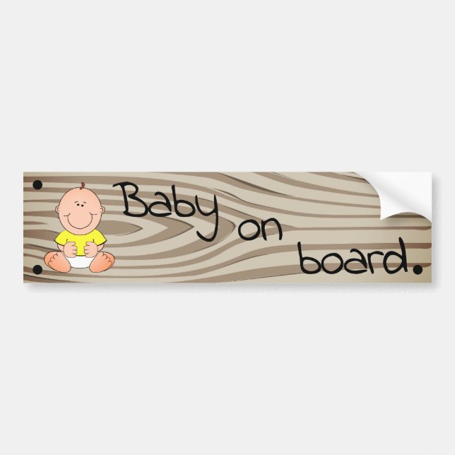 Baby On Board Awareness Recognition Child Safety   Bumper Sticker (Front)