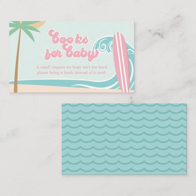 Baby on Board baby shower Books for Baby Enclosure Card (Front/Back)