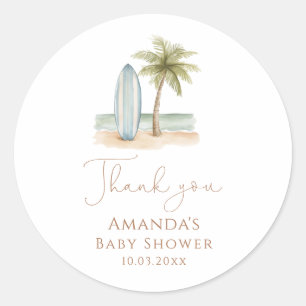 Baby On Board Baby Shower Classic Round Sticker