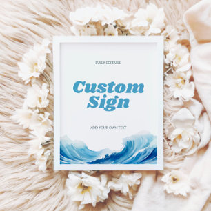 Baby on Board Baby Shower Custom Sign