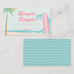 Baby on Board baby shower Diaper Raffle Enclosure Card