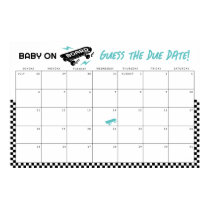 Baby on Board Baby Shower Guess the Due Date  Poster