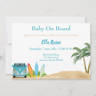 Baby On Board Baby Shower Invitation
