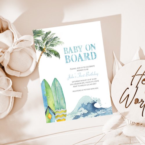 Baby On Board Baby Shower Invitation