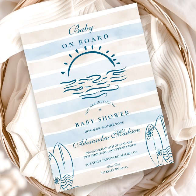 Baby on Board Baby Shower Invitation (Creator Uploaded)