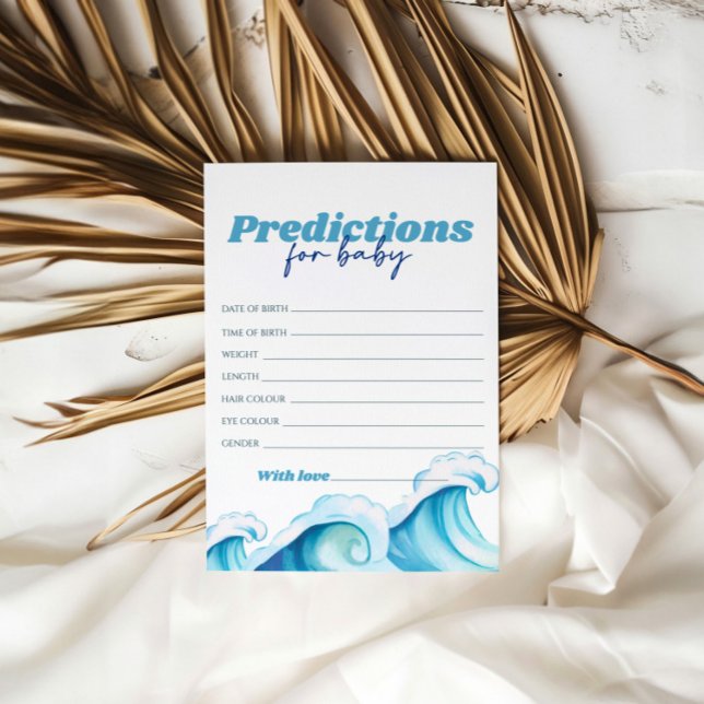 Baby On Board Baby Shower Predictions For Baby Invitation (Creator Uploaded)