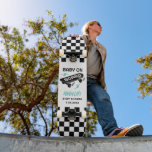 Baby on Board Baby Shower Skateboard Deck<br><div class="desc">Baby on Board Baby Shower Welcome Sign! Get ready to take your baby shower to the next level with Creative Union Design’s super rad skateboard-themed baby shower designs! This cool skateboard design is sure to turn heads and spark smiles when your guests read Baby on Board! With customizable colors, you...</div>