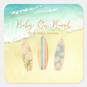 Baby On Board Baby Shower Stickers