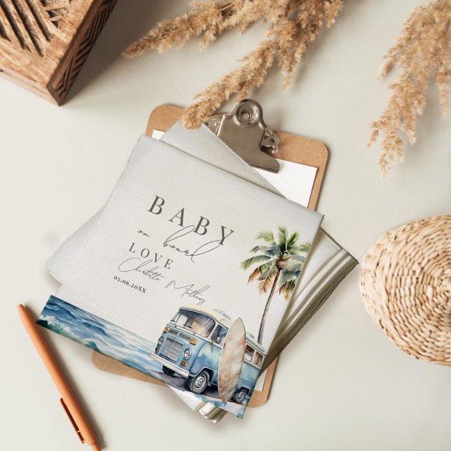 Baby on Board Baby Shower, Surf Beach Napkins (Creator Uploaded)