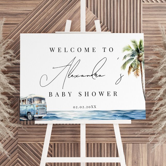 Baby on Board Baby Shower, Surf Beach Welcome sign (Creator Uploaded)