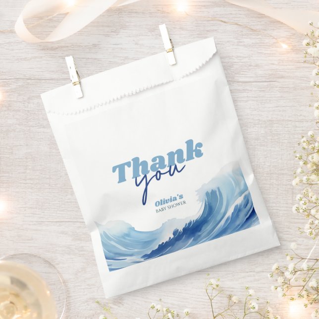 Baby on Board Baby Shower Thank You Favor Bag (Clipped)