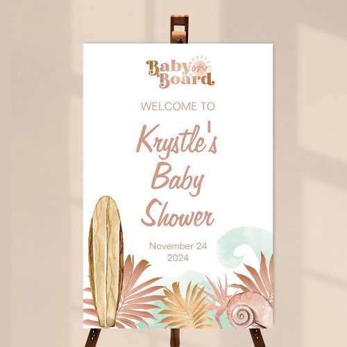 Baby on Board Baby Shower Welcome Sign