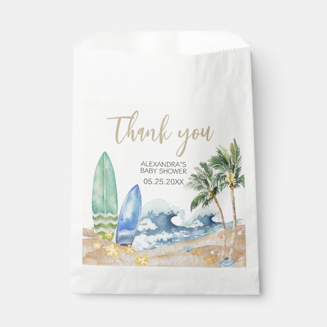 Baby on Board Beach Baby Shower Favor Bag (Front)