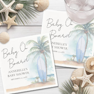 Baby On Board Beach Baby Shower Napkins