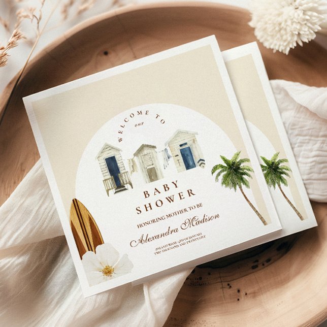 Baby on Board Beach Baby Shower Napkins (Creator Uploaded)