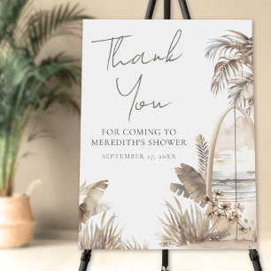 Baby On Board Beach Baby Shower Thank You Sign