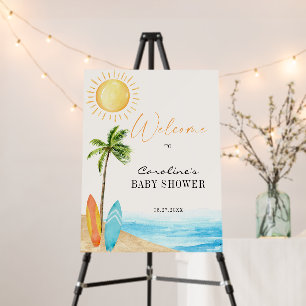 Baby On Board Beach Baby Shower Welcome Foam Board
